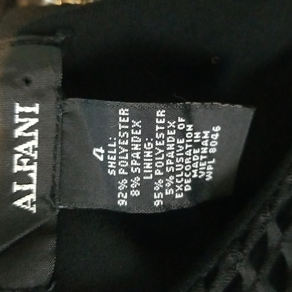 Alfani Size 4 Black A-Line Dress Sleeveless - Picture 6 of 6